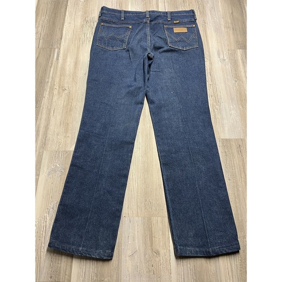 Vintage Wrangler Raw Denim Men's Straight Leg Jeans Made In‎ USA 36x32 - Picture 2 of 10